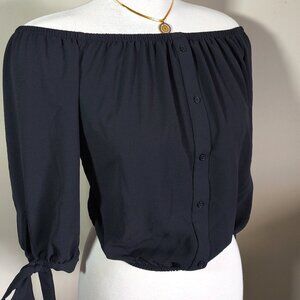 Off Shoulder Black Top